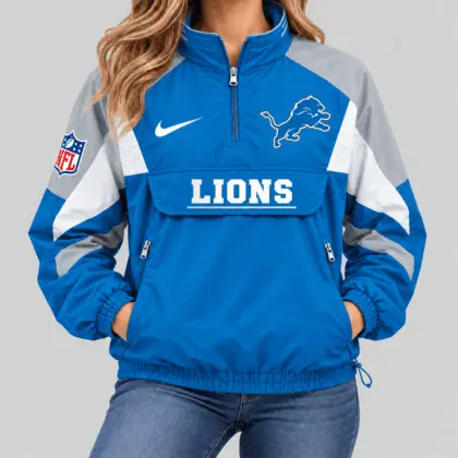 Detroit Lions | NFL Half Zip Pullover Anorak Jacket
