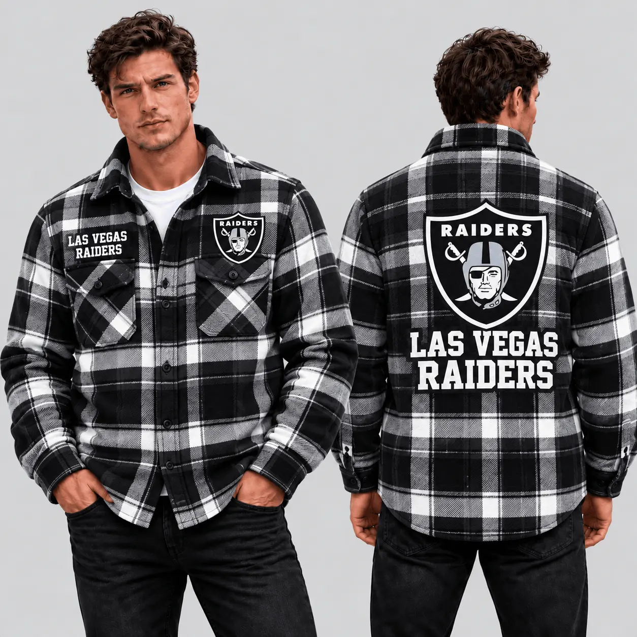Las Vegas Raiders | Premium NFL Classic Game Day Flannel Shirt TD