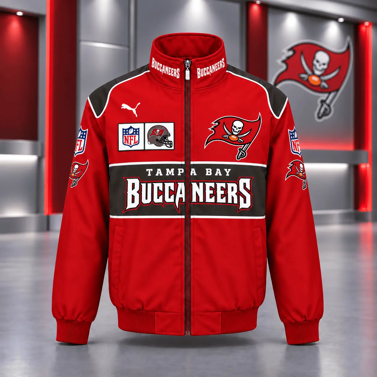 Tampa Bay Buccaneers | Premium NFL Game Day Team Spirit Full-Zip Casual Jacket TD