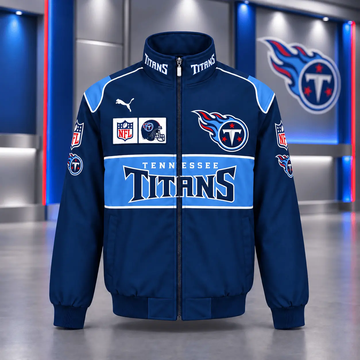 Tennessee Titans | Premium NFL Game Day Team Spirit Full-Zip Casual Jacket TD