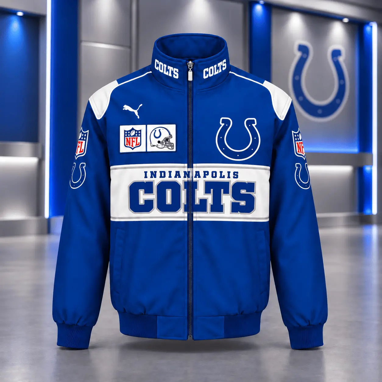 Indianapolis Colts | Premium NFL Game Day Team Spirit Full-Zip Casual Jacket TD