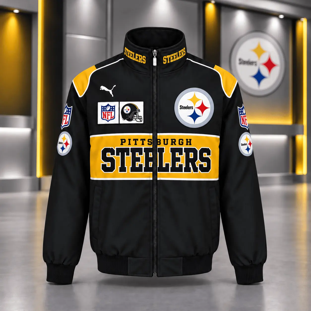 Pittsburgh Steelers | Premium NFL Game Day Team Spirit Full-Zip Casual Jacket TD
