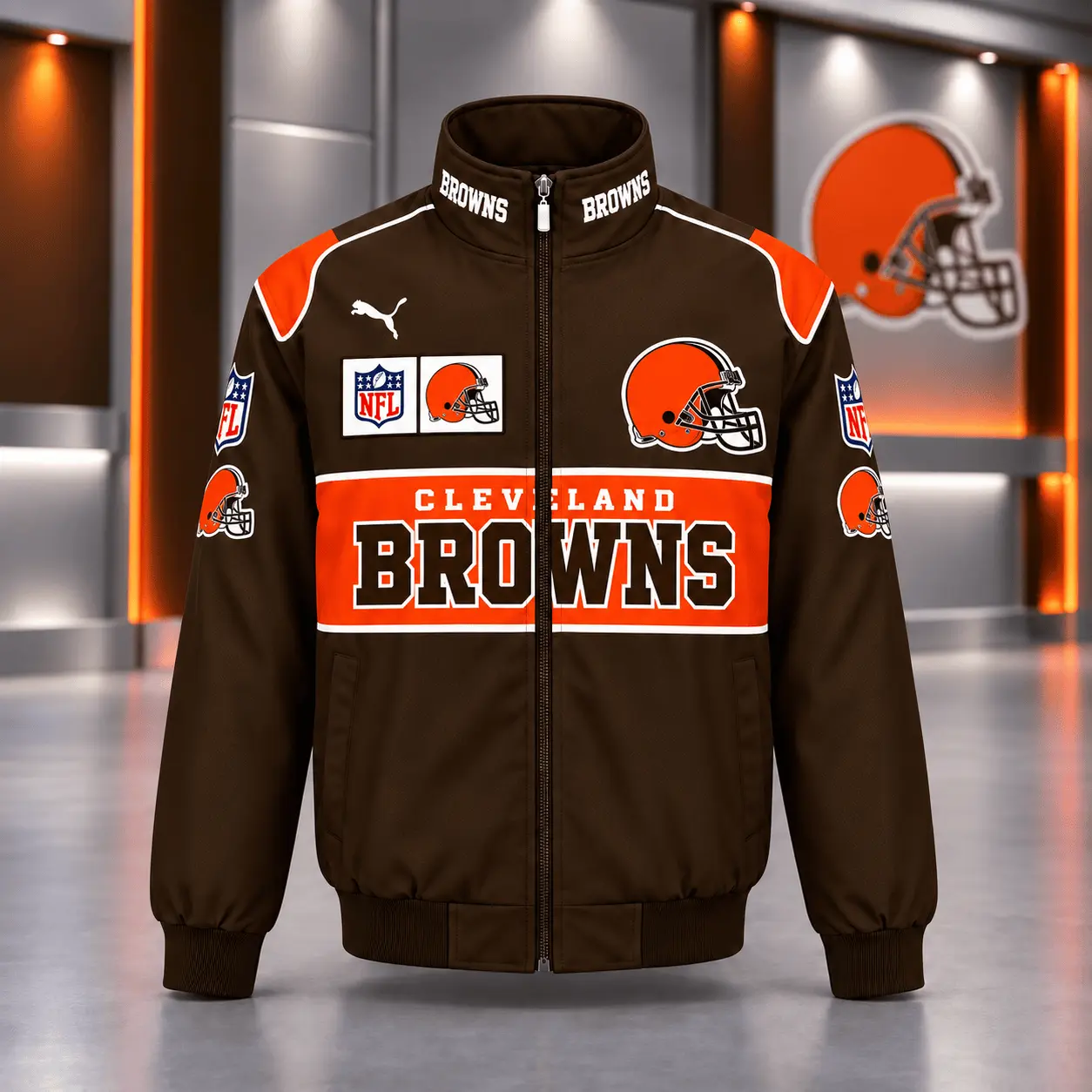 Cleveland Browns | Premium NFL Game Day Team Spirit Full-Zip Casual Jacket TD