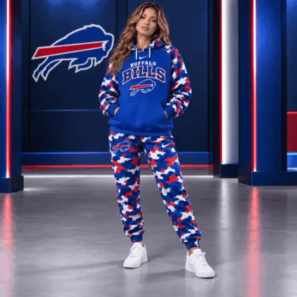 Buffalo Bills | Premium NFL Game Day Team Spirit Camo Tracksuit Set TD