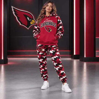 Arizona Cardinals | Premium NFL Game Day Team Spirit Camo Tracksuit Set TD