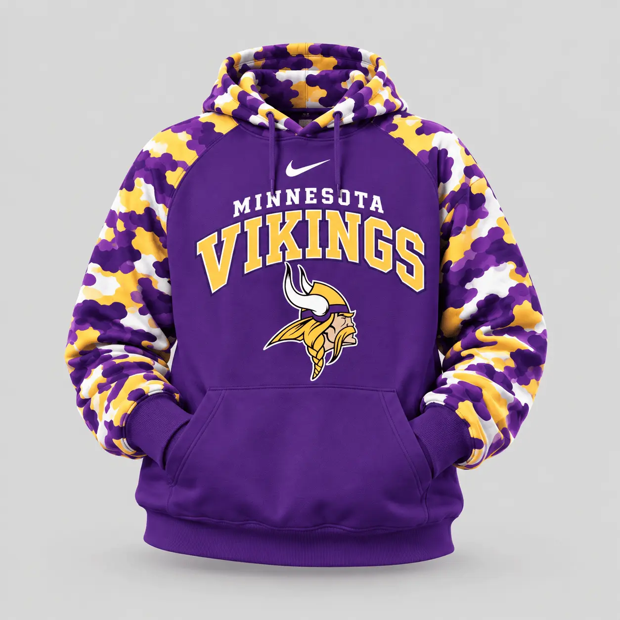 Minnesota Vikings | Premium NFL Game Day Team Spirit Camo Tracksuit Set TD - Image 2