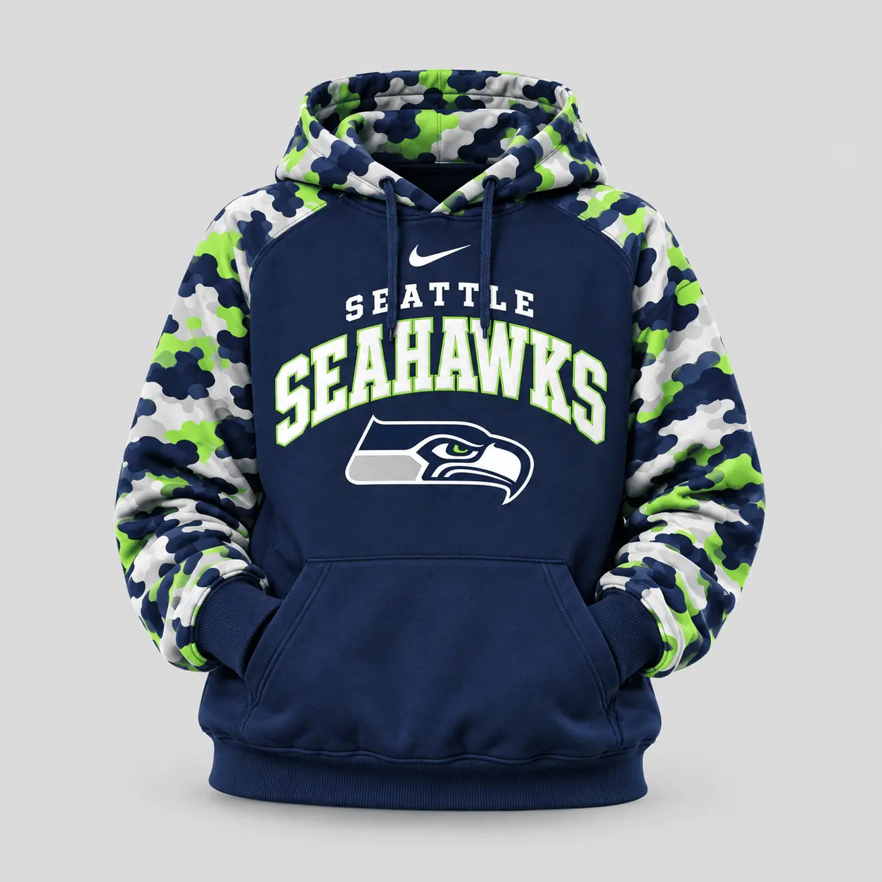 Seattle Seahawks | Premium NFL Game Day Team Spirit Camo Tracksuit Set TD - Image 2