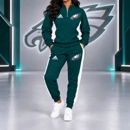 Philadelphia Eagles | Premium NFL Athletic Team Spirit Quarter-Zip + Pants TD