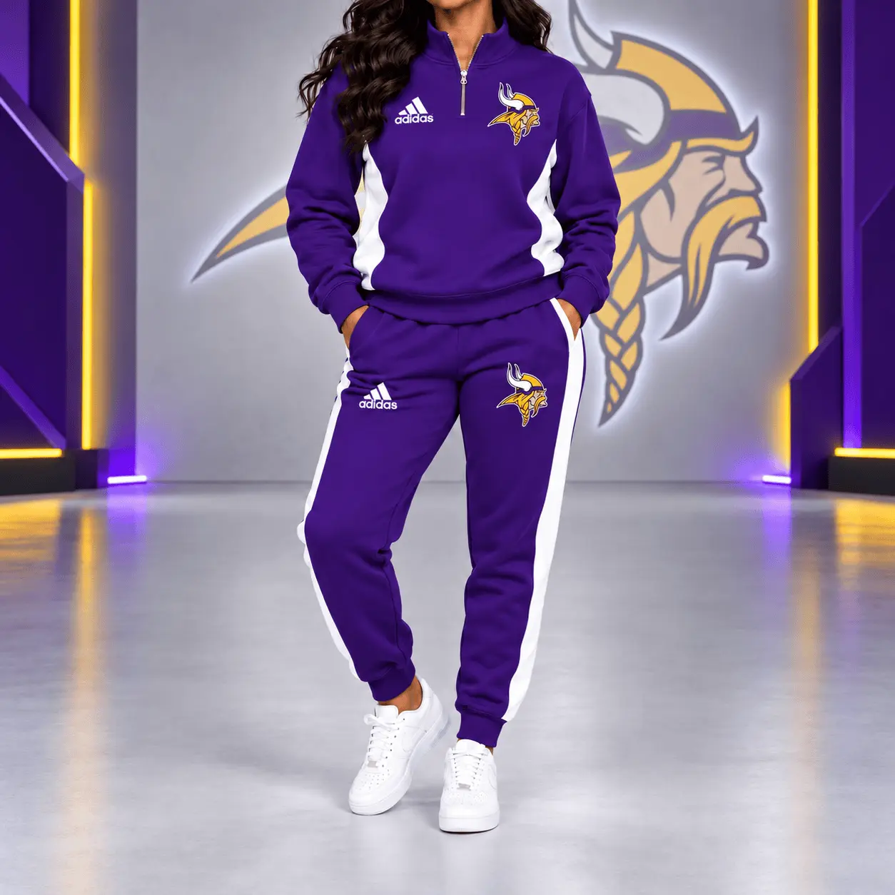 Minnesota Vikings | Premium NFL Athletic Team Spirit Quarter-Zip + Pants TD