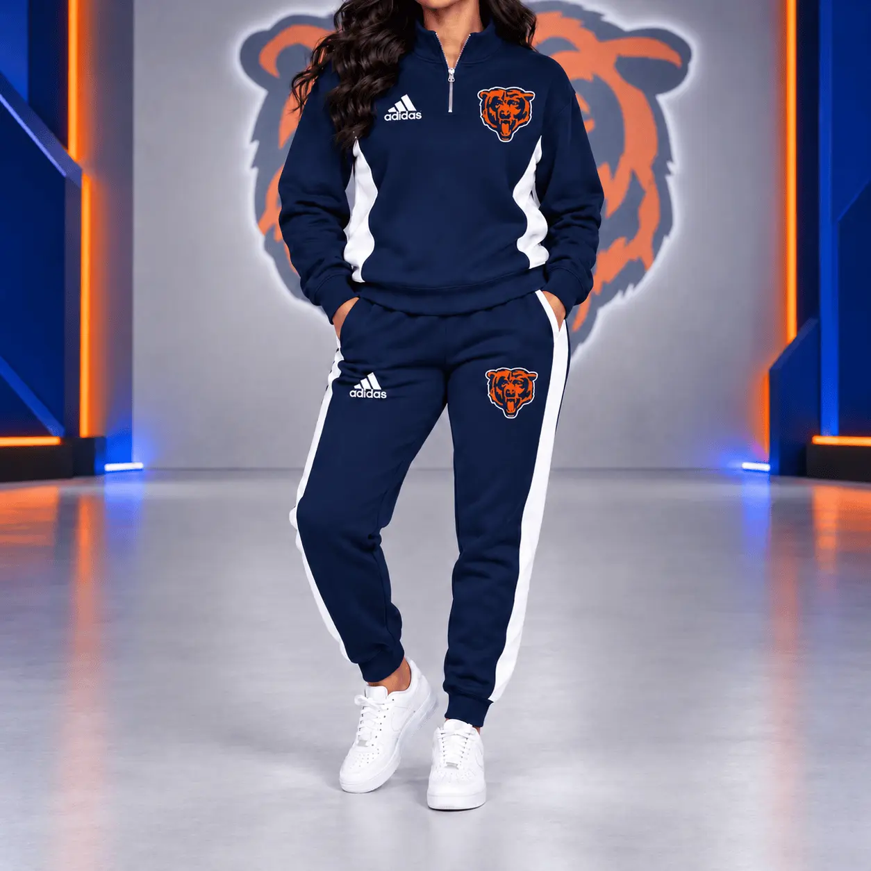 Chicago Bears | Premium NFL Athletic Team Spirit Quarter-Zip + Pants TD
