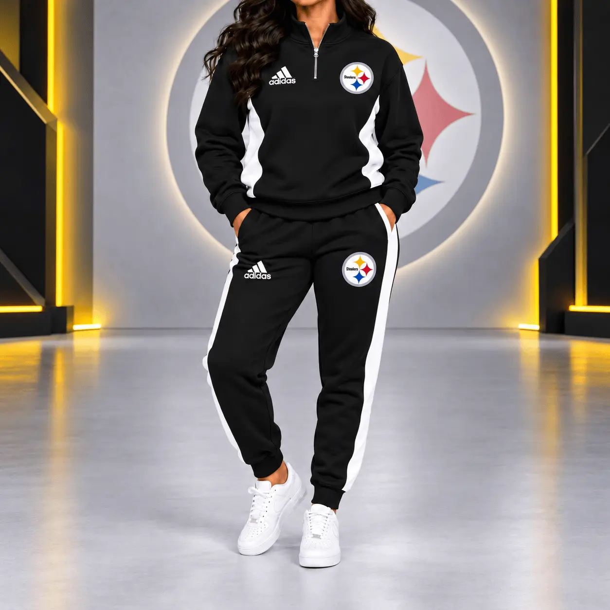 Pittsburgh Steelers | Premium NFL Athletic Team Spirit Quarter-Zip + Pants TD