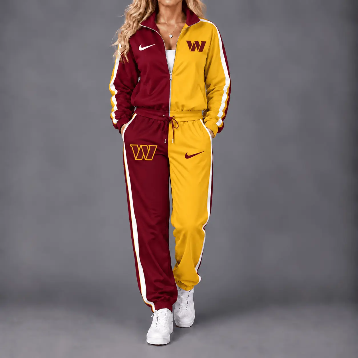Washington Commanders | Premium NFL Team Pride Waterproof Windbreaker Zip-Up Tracksuit Set NY