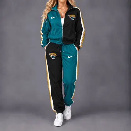 Jacksonville Jaguars | Premium NFL Team Pride Waterproof Windbreaker Zip-Up Tracksuit Set NY
