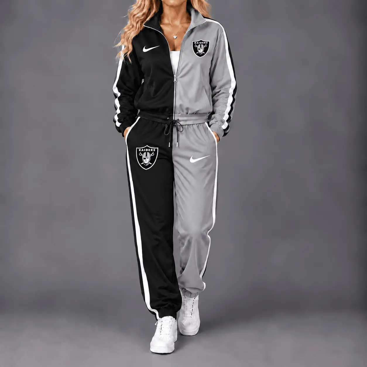 Las Vegas Raiders | Premium NFL Team Pride Waterproof Windbreaker Zip-Up Tracksuit Set NY