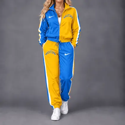 Los Angeles Chargers | Premium NFL Team Pride Waterproof Windbreaker Zip-Up Tracksuit Set NY