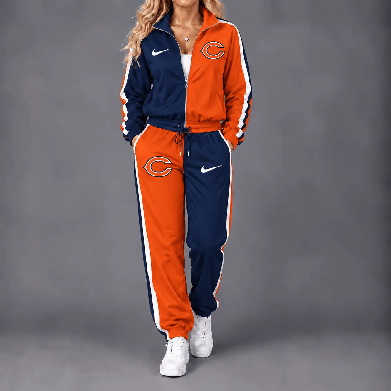 Chicago Bears | Premium NFL Team Pride Waterproof Windbreaker Zip-Up Tracksuit Set NY