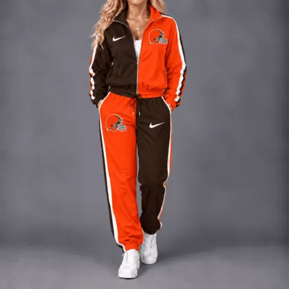 Cleveland Browns | Premium NFL Team Pride Waterproof Windbreaker Zip-Up Tracksuit Set NY