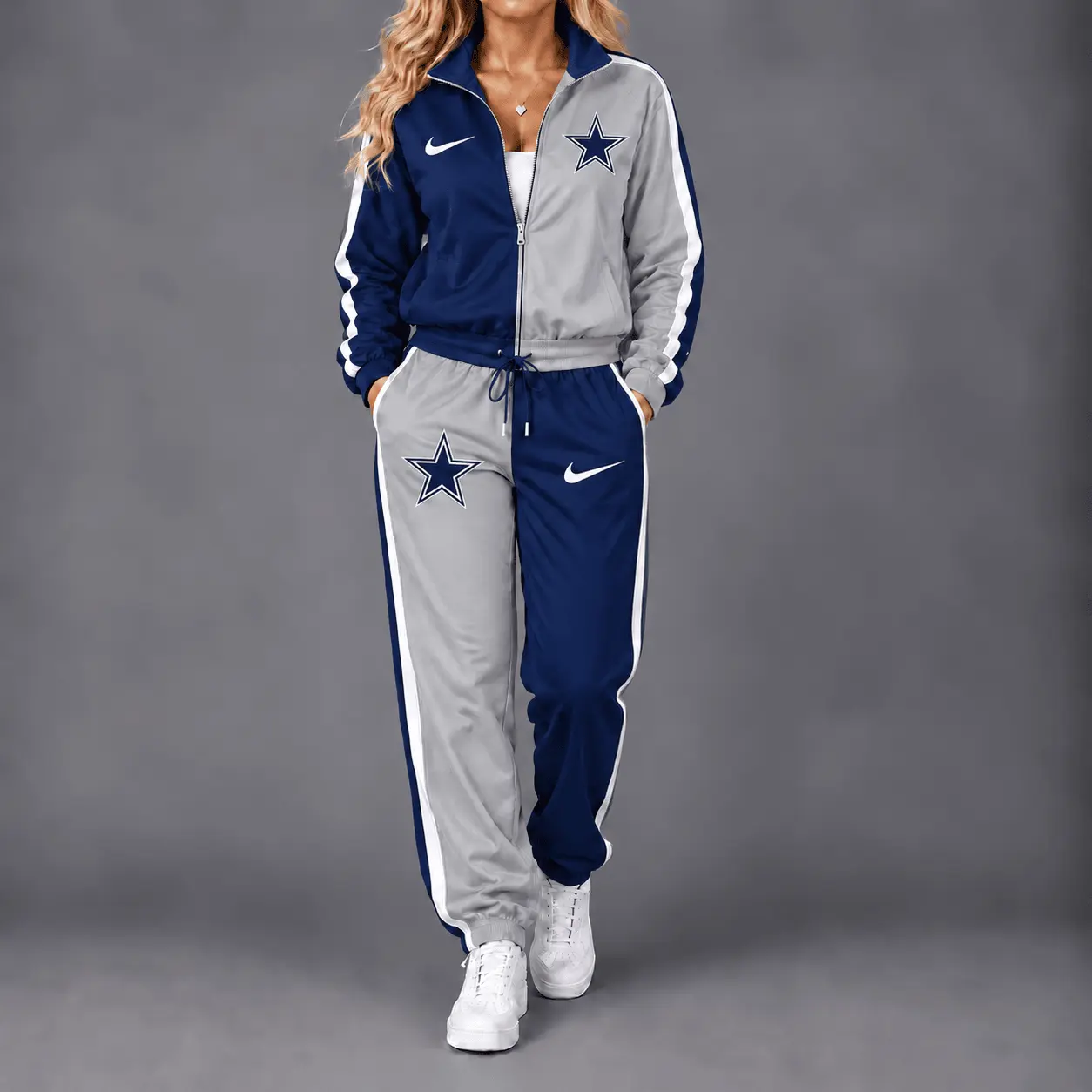 Dallas Cowboys | Premium NFL Team Pride Waterproof Windbreaker Zip-Up Tracksuit Set NY