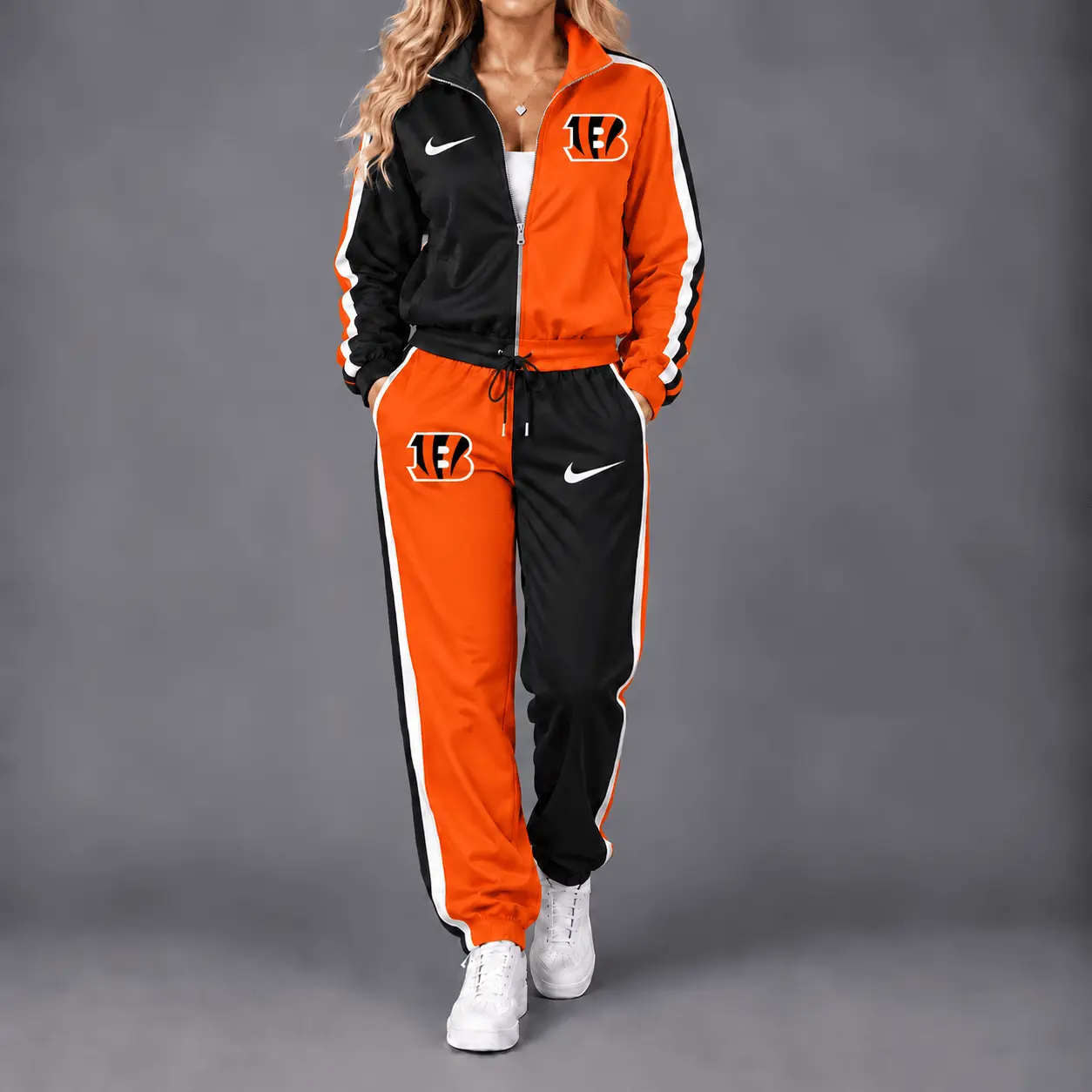 Cincinnati Bengals | Premium NFL Team Pride Waterproof Windbreaker Zip-Up Tracksuit Set NY