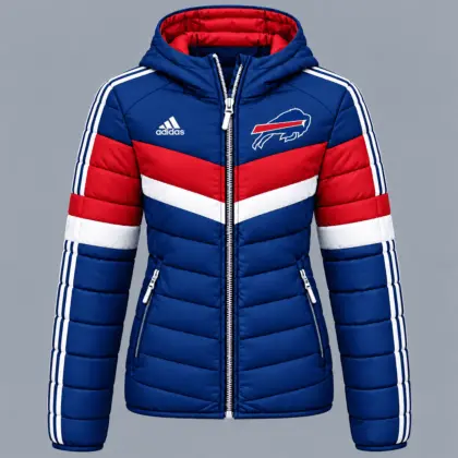 Buffalo Bills | Premium NFL Arctic Shield Colorblock Hooded Puffer Jacket NTH1