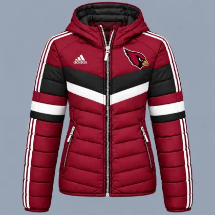 Arizona Cardinals | Premium NFL Arctic Shield Colorblock Hooded Puffer Jacket NTH1