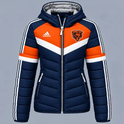 Chicago Bears | Premium NFL Arctic Shield Colorblock Hooded Puffer Jacket NTH1