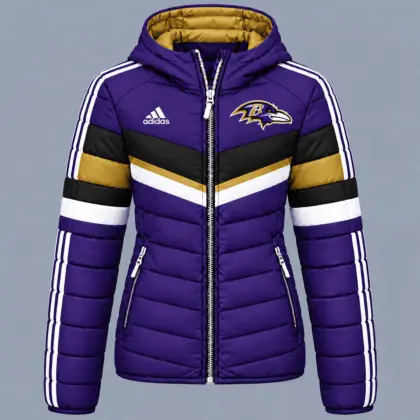 Baltimore Ravens | Premium NFL Arctic Shield Colorblock Hooded Puffer Jacket NTH1