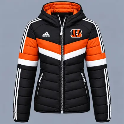 Cincinnati Bengals | Premium NFL Arctic Shield Colorblock Hooded Puffer Jacket NTH1