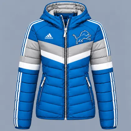 Detroit Lions | Premium NFL Arctic Shield Colorblock Hooded Puffer Jacket NTH1