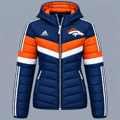 Denver Broncos | Premium NFL Arctic Shield Colorblock Hooded Puffer Jacket NTH1