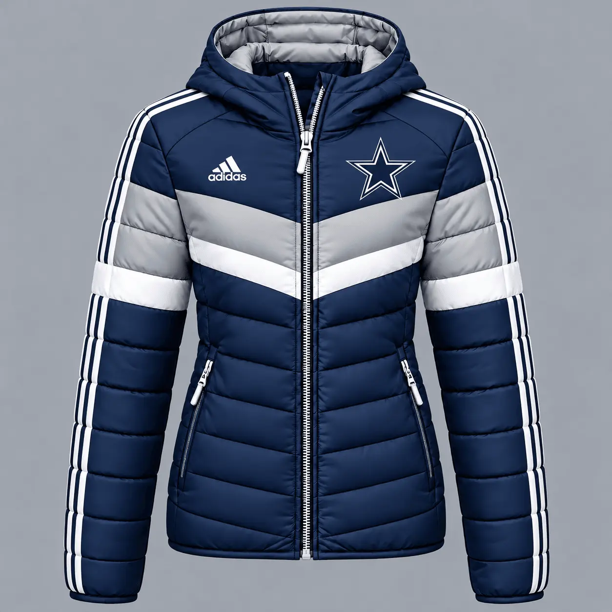 Dallas Cowboys | Premium NFL Arctic Shield Colorblock Hooded Puffer Jacket NTH1