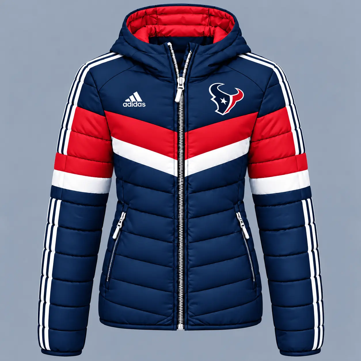 Houston Texans | Premium NFL Arctic Shield Colorblock Hooded Puffer Jacket NTH1