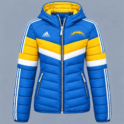 Los Angeles Chargers | Premium NFL Arctic Shield Colorblock Hooded Puffer Jacket NTH1