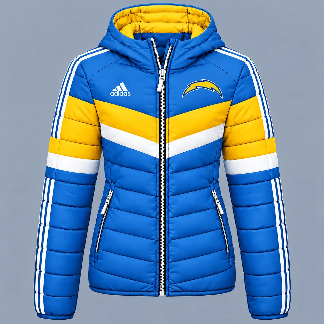 Los Angeles Chargers | Premium NFL Arctic Shield Colorblock Hooded Puffer Jacket NTH1
