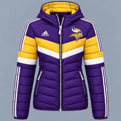Minnesota Vikings | Premium NFL Arctic Shield Colorblock Hooded Puffer Jacket NTH1
