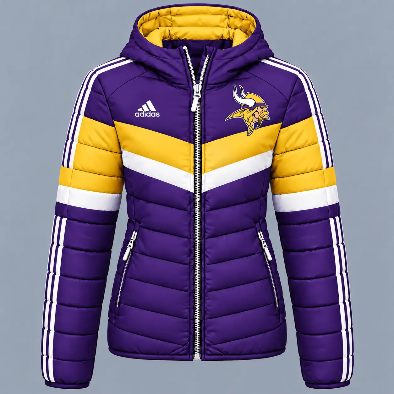 Minnesota Vikings | Premium NFL Arctic Shield Colorblock Hooded Puffer Jacket NTH1