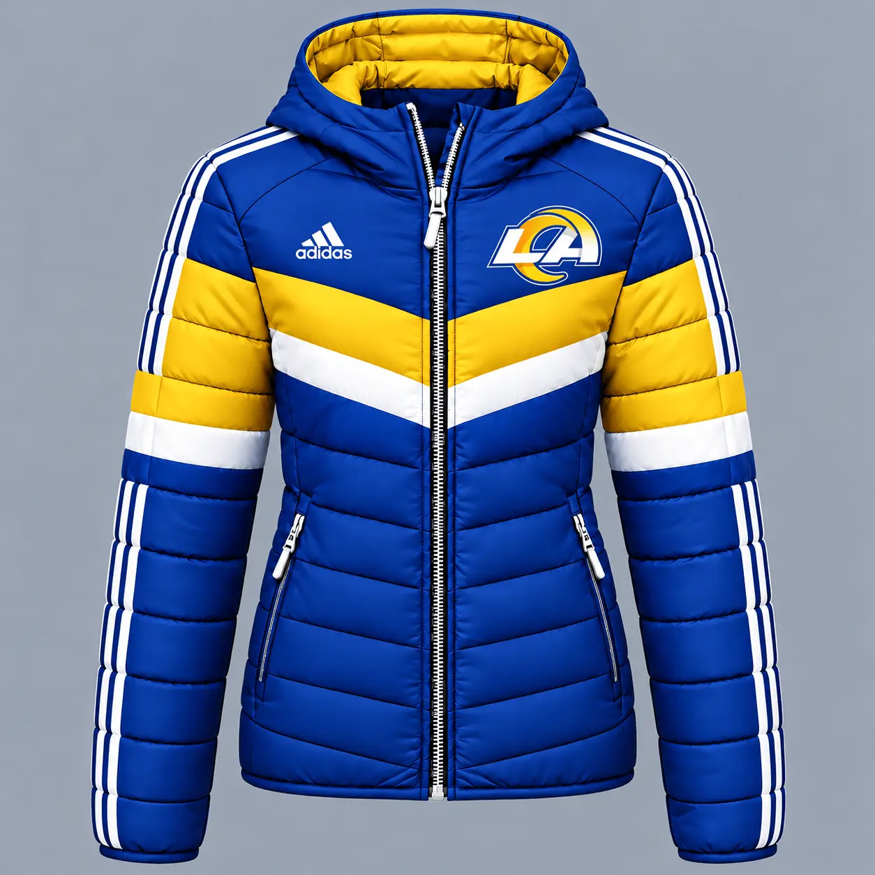 Los Angeles Rams | Premium NFL Arctic Shield Colorblock Hooded Puffer Jacket NTH1