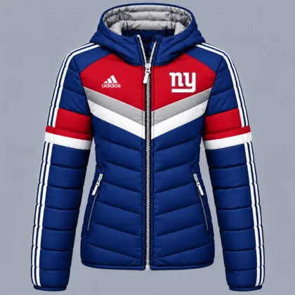 New York Giants | Premium NFL Arctic Shield Colorblock Hooded Puffer Jacket NTH1