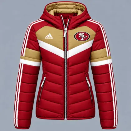San Francisco 49ers | Premium NFL Arctic Shield Colorblock Hooded Puffer Jacket NTH1