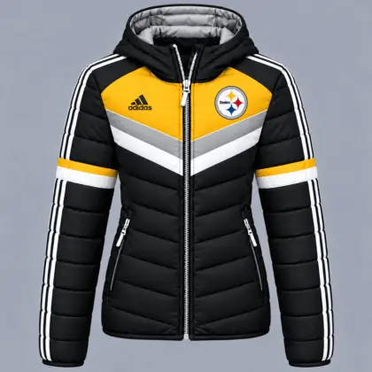 Pittsburgh Steelers | Premium NFL Arctic Shield Colorblock Hooded Puffer Jacket NTH1