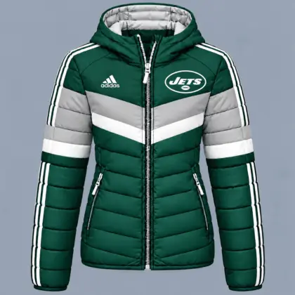 New York Jets | Premium NFL Arctic Shield Colorblock Hooded Puffer Jacket NTH1