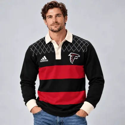 Atlanta Falcons | Premium NFL Classic Heritage Striped Rugby Polo NTH1