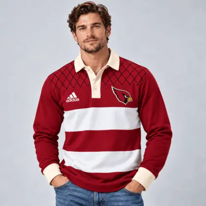 Arizona Cardinals | Premium NFL Classic Heritage Striped Rugby Polo NTH1