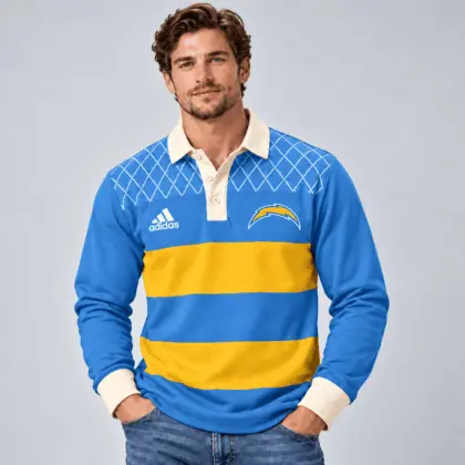 Los Angeles Chargers | Premium NFL Classic Heritage Striped Rugby Polo NTH1