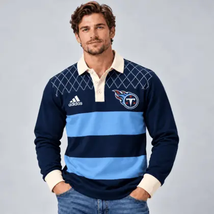 Tennessee Titans | Premium NFL Classic Heritage Striped Rugby Polo NTH1