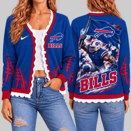 Buffalo Bills | NFL Warrior Flag Knit Cardigan TD