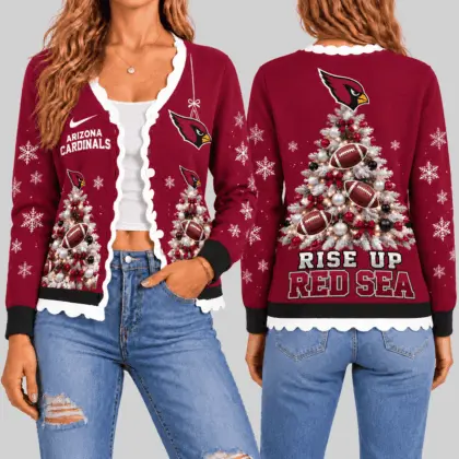 Arizona Cardinals | NFL Christmas Tree Knit Cardigan TD