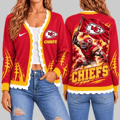 Kansas City Chiefs | NFL Warrior Flag Knit Cardigan TD