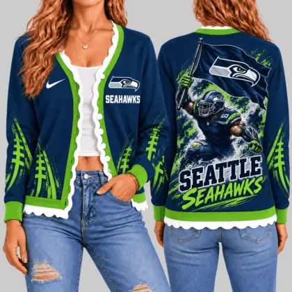 Seattle Seahawks | NFL Warrior Flag Knit Cardigan TD