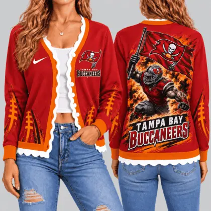 Tampa Bay Buccaneers | NFL Warrior Flag Knit Cardigan TD